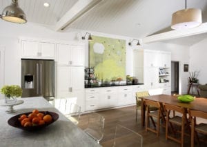 Transitional Kitchen with Modern Artwork