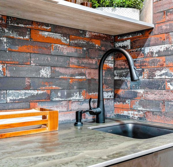 Klein Kitchen and Bath Showroom Black Brick Kitchen